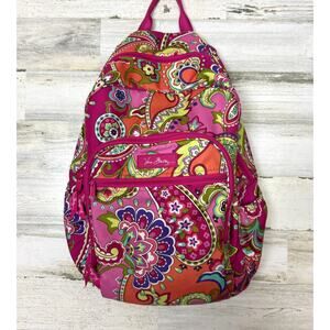 Vera Bradley Lighten Up Large pink Backpack Pink Swirls Pattern paisley boho